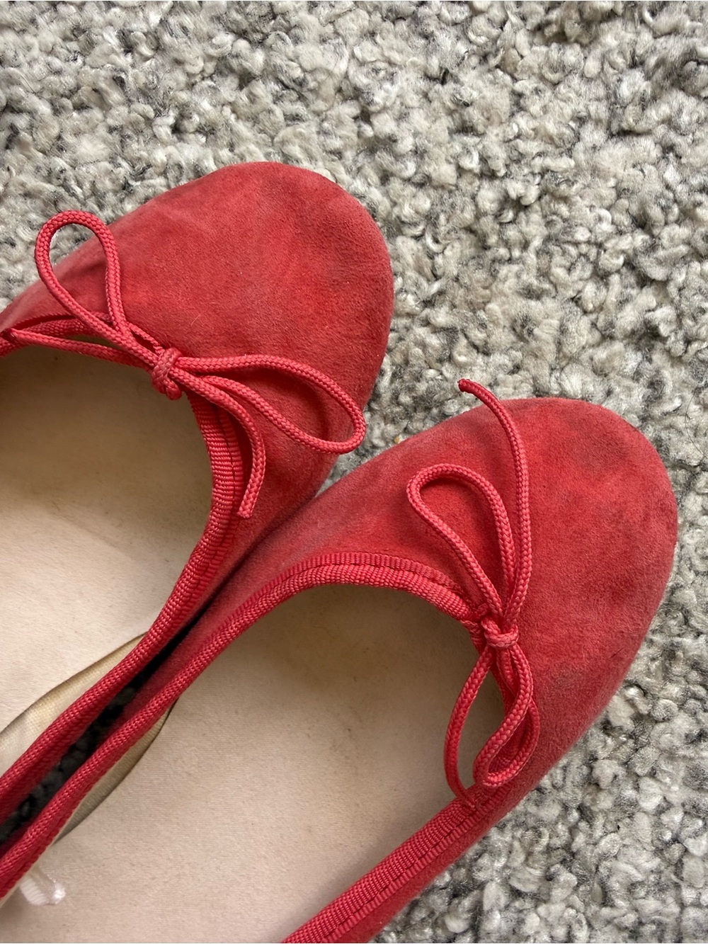 GAP coral pink Suede Bow Ballet Flats size 8.5 - Picture 6 of 6